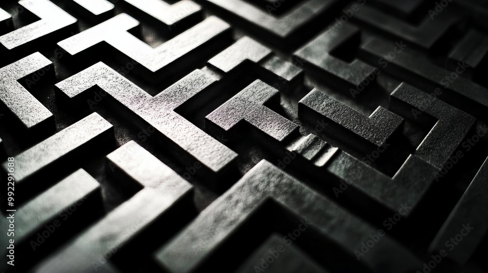 Abstract metal maze background, a close up with an intricate design. Abstract metal maze background, a close up with an intricate design.