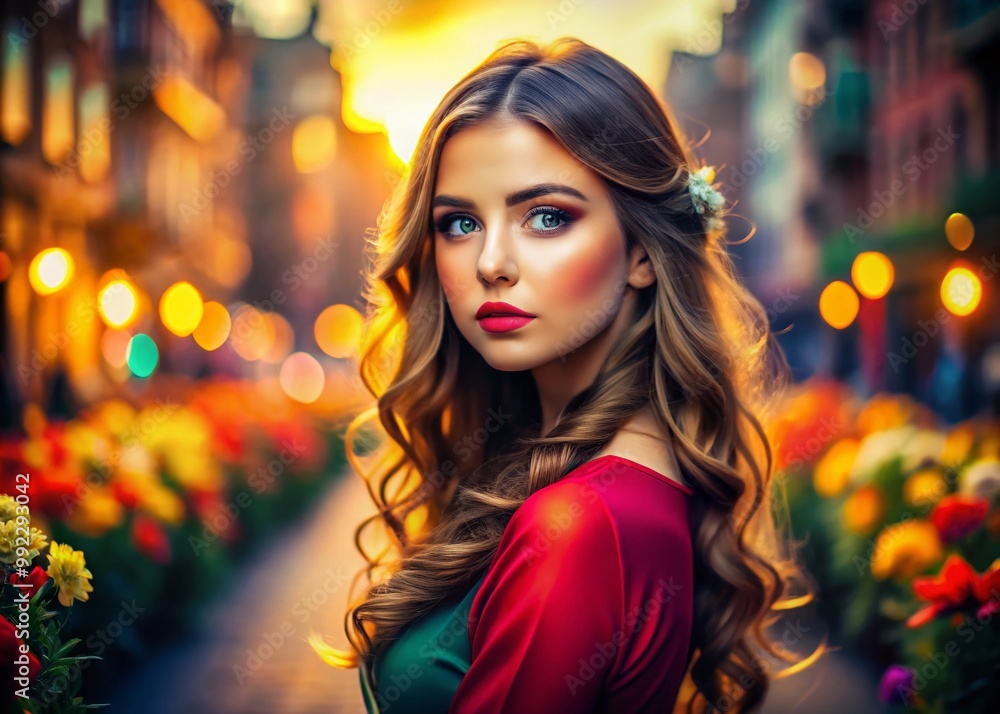 Beautiful girl-themed background wallpaper with vibrant colors and artistic elements for digital use Beautiful girl-themed background wallpaper with vibrant colors and artistic elements for digital use