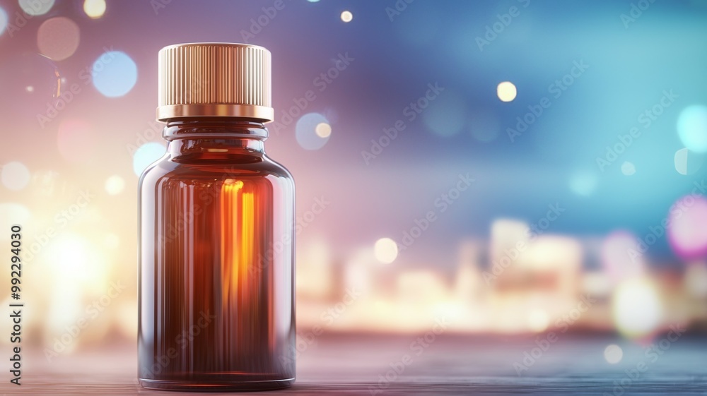 A bottle of perfume is sitting on a table A bottle of perfume is sitting on a table