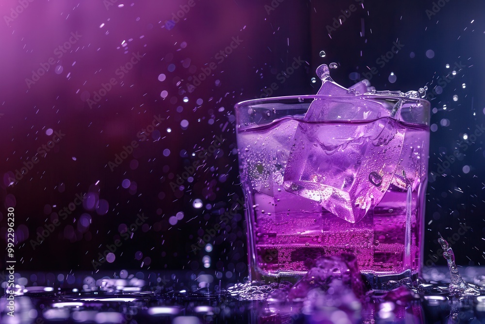 A Refreshing Purple Paradise. Drinks concept A Refreshing Purple Paradise. Drinks concept