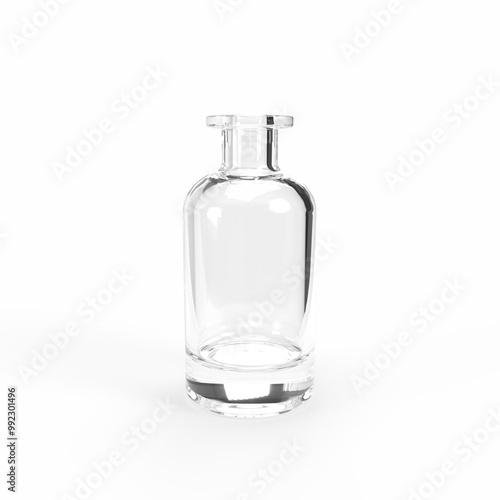 Wallpaper Mural empty bottle isolated on white. 3D Rendering Torontodigital.ca