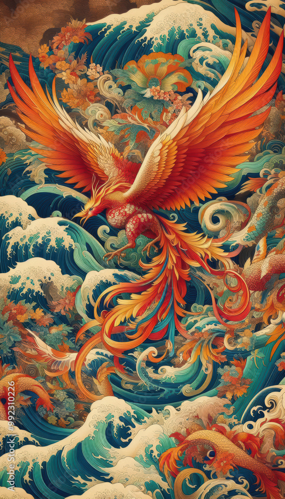 浮世絵、日本画/鳳凰 Phoenix フェニックス 浮世絵、日本画/鳳凰 Phoenix フェニックス