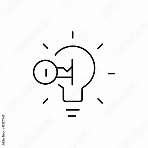idea key lamp icon sign vector