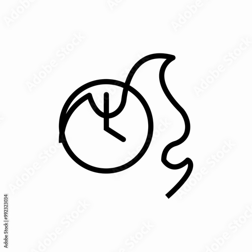 flame time icon sign vector