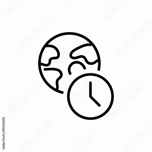 world time icon sign vector