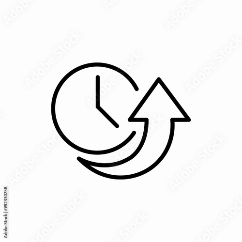 clock past time icon sign vector
