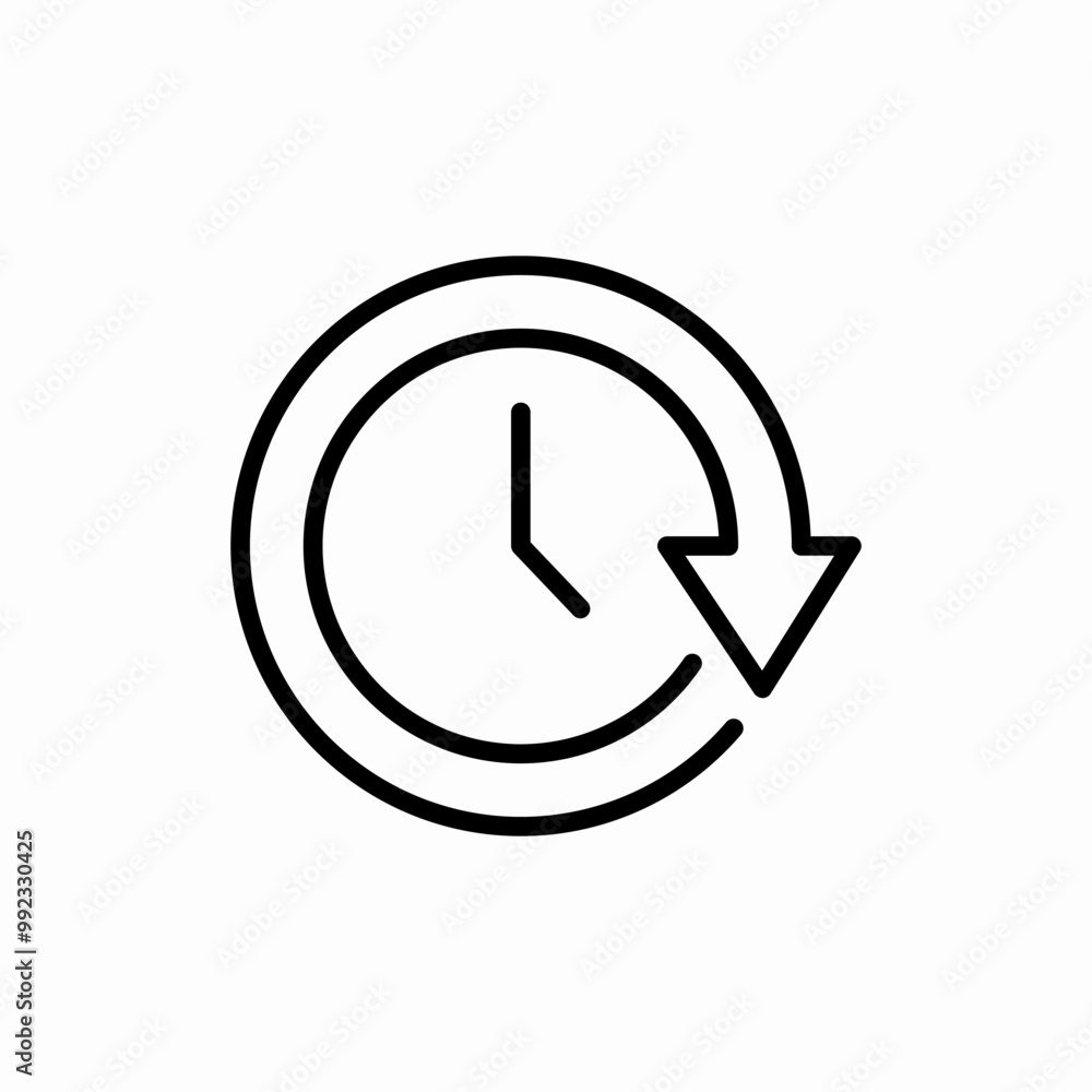 furnited time icon sign vector furnited time icon sign vector