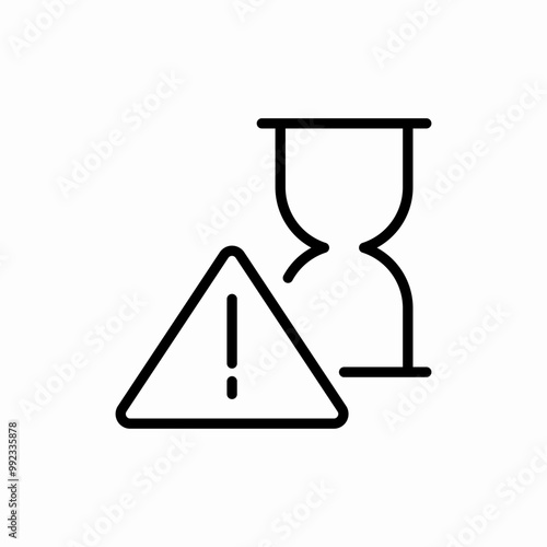 crunch time hourglass icon sign vector