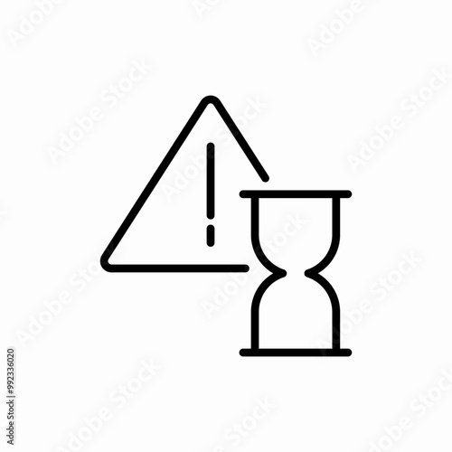 hourglass crunch time icon sign vector