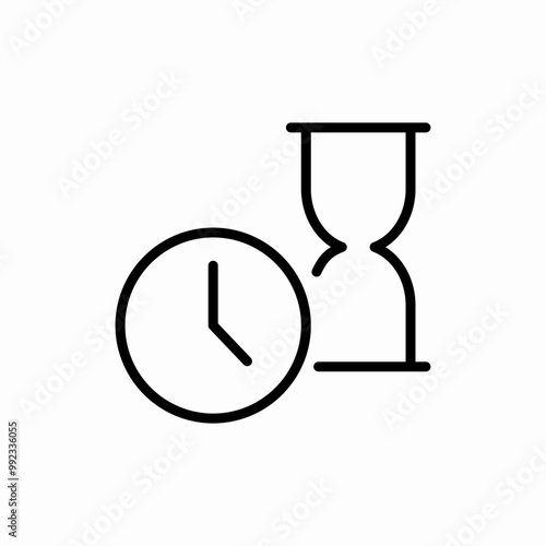 hourglass time clock icon sign vector