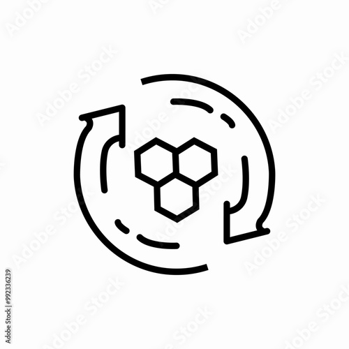 regeneration cell icon sign vector