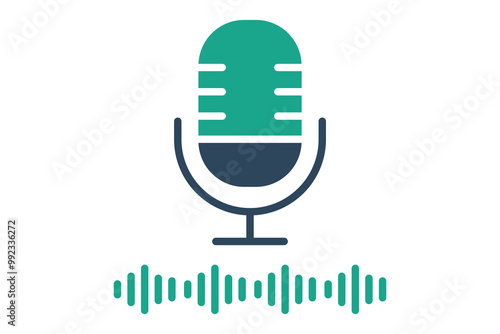 Podcast icon. solid icon style. icon related to online course. education elements vector illustration