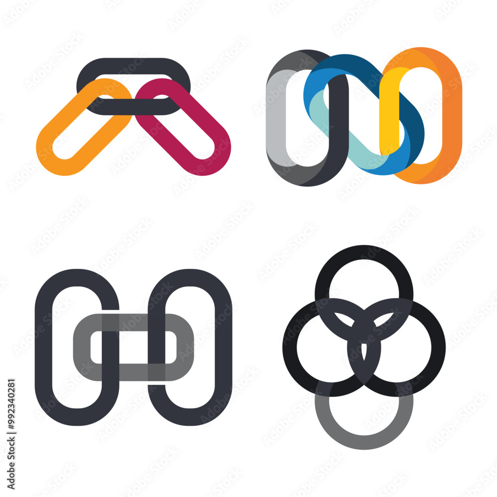 Chain Logo Template Icon Chain Logo Template Icon