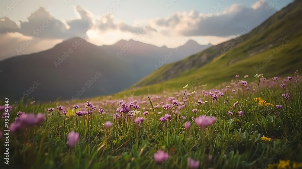 Fototapeta premium A sleek, modified sports car in a rain-soaked environment.