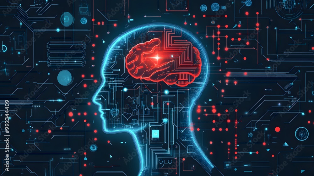 Digital Brain on a Circuit Board Digital Brain on a Circuit Board
