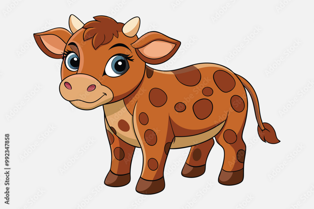 Obraz premium A Beautiful cow vector illustration