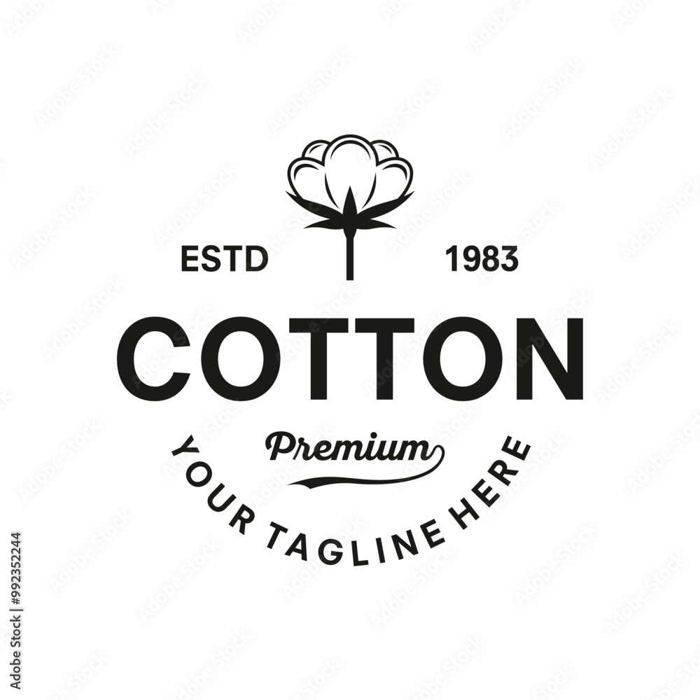 Fototapeta premium cotton logo design template vector illustration