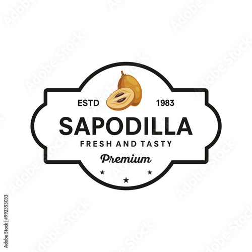 sapodilla logo design template illustration vector