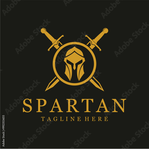 spartan logo vector template illustration