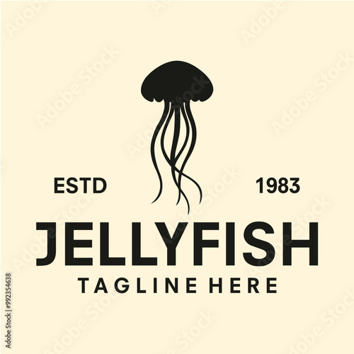 jellyfish logo vector template illustration design