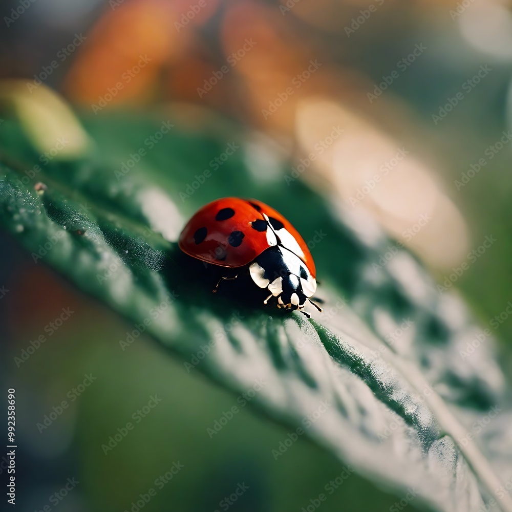 Fototapeta premium ladybird on a leaf