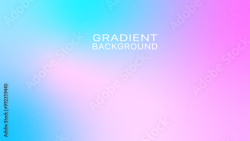 Colorful Gradient Background. Light Blue and Pink Color Blended. Pastel Color Style, Grainy Noise Texture. Design for Social Media, Trendy, Vintage, Brochure, Banner