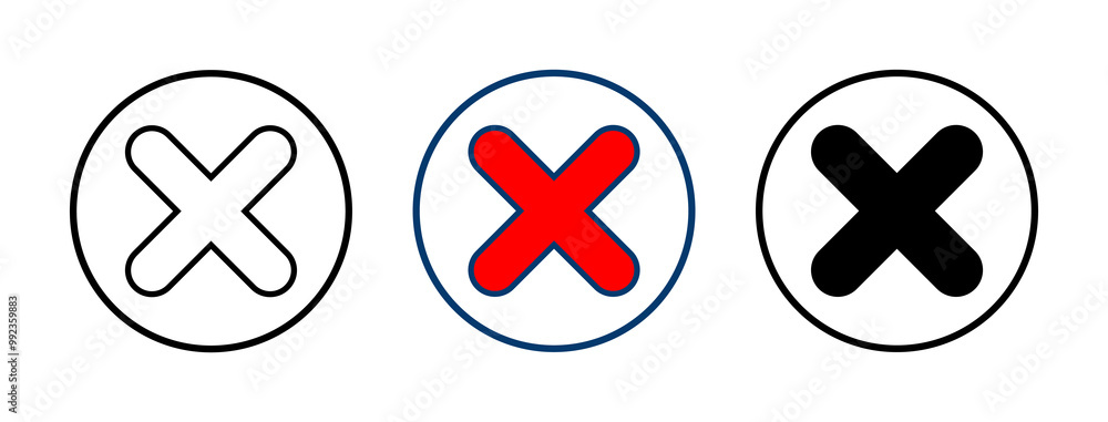 Fototapeta premium Close icon vector isolated on white background. Delete icon. remove, cancel, exit symbol