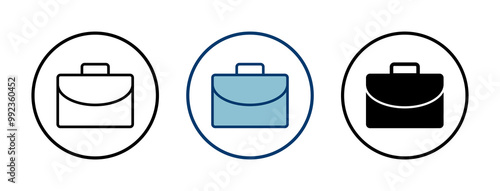 Briefcase icon vector isolated on white background. Briefcase vector icon