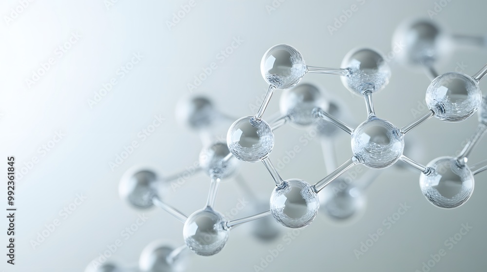 A Close-up of a Transparent Molecular Structure A Close-up of a Transparent Molecular Structure