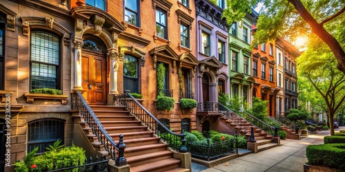 Charming Brownstone Homes in New York City Showcasing Classic Architecture and Urban Living Styles