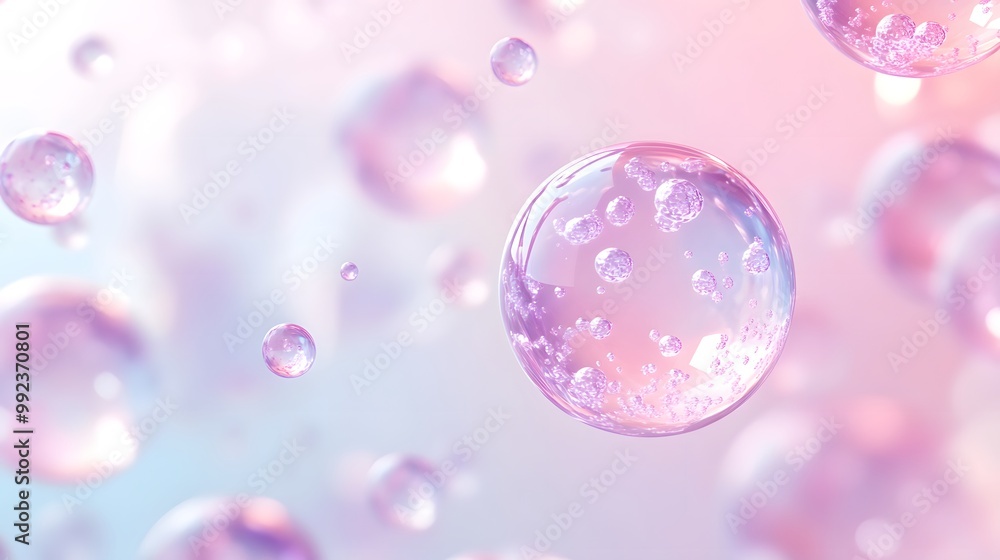 Large Transparent Sphere with Smaller Bubbles Inside Large Transparent Sphere with Smaller Bubbles Inside