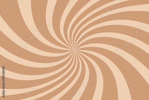 Background with rays. Caramel candy background. Pop art background. Twisted background.