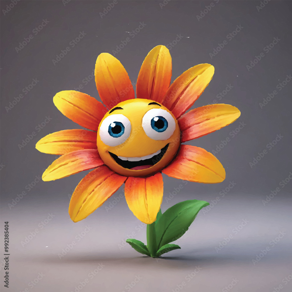Groovy happy flower character vector illustration. Cartoon isolated retro flower sticker of walking cheerful daisy with smile on red face, fun dance of funny chamomile emoji character illustration. Groovy happy flower character vector illustration. Cartoon isolated retro flower sticker of walking cheerful daisy with smile on red face, fun dance of funny chamomile emoji character illustration.