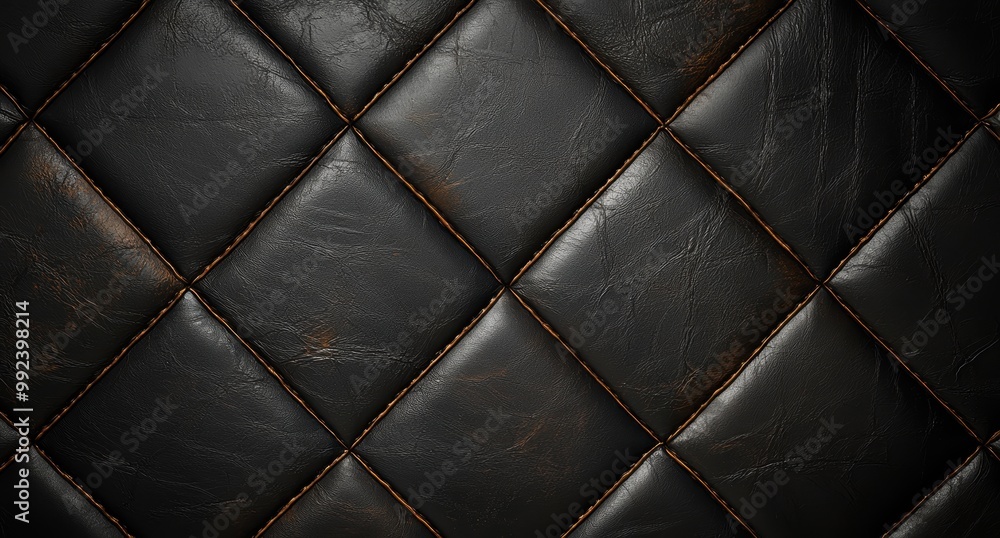 dark leather texture with diamond pattern