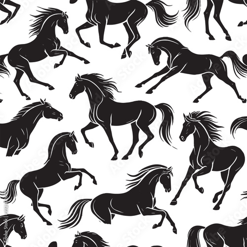 Horse Seamless Pattern