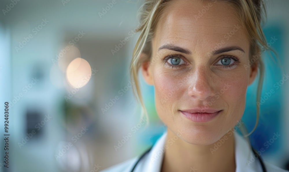 Fototapeta premium Confident Female Physician: A Portrait of Professionalism in Healthcare