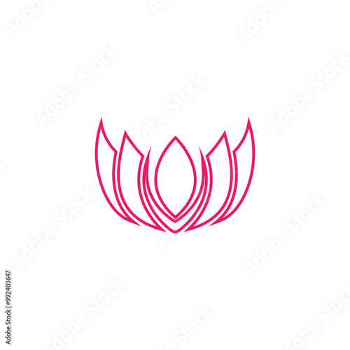 Lotus Logo design icon illustration