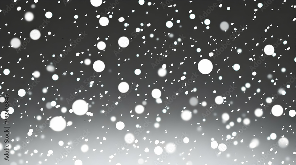 Abstract Black and White Background with Scattered White Circles of Various Sizes and Blurred Effect Abstract Black and White Background with Scattered White Circles of Various Sizes and Blurred Effect