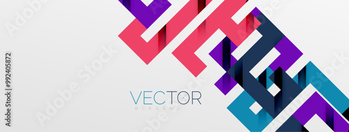 Color bend lines with shadow texture effect. Vector Illustration For Wallpaper, Banner, Background, Card, Book Illustration, landing page