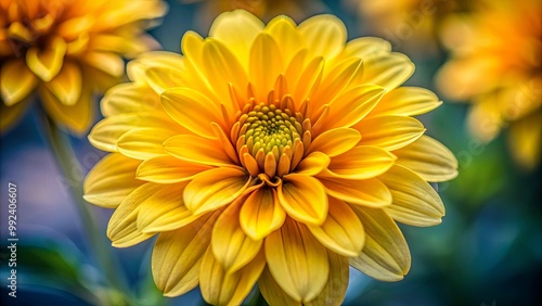 A single yellow flower with delicate petals, capturing the essence of nature's beauty in a vibrant burst of color.