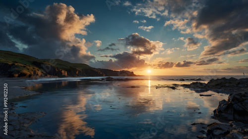 Fototapeta Naklejka Na Ścianę i Meble -  sunset over the sea