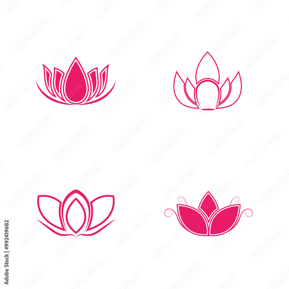 Lotus Logo design icon illustration Lotus Logo design icon illustration
