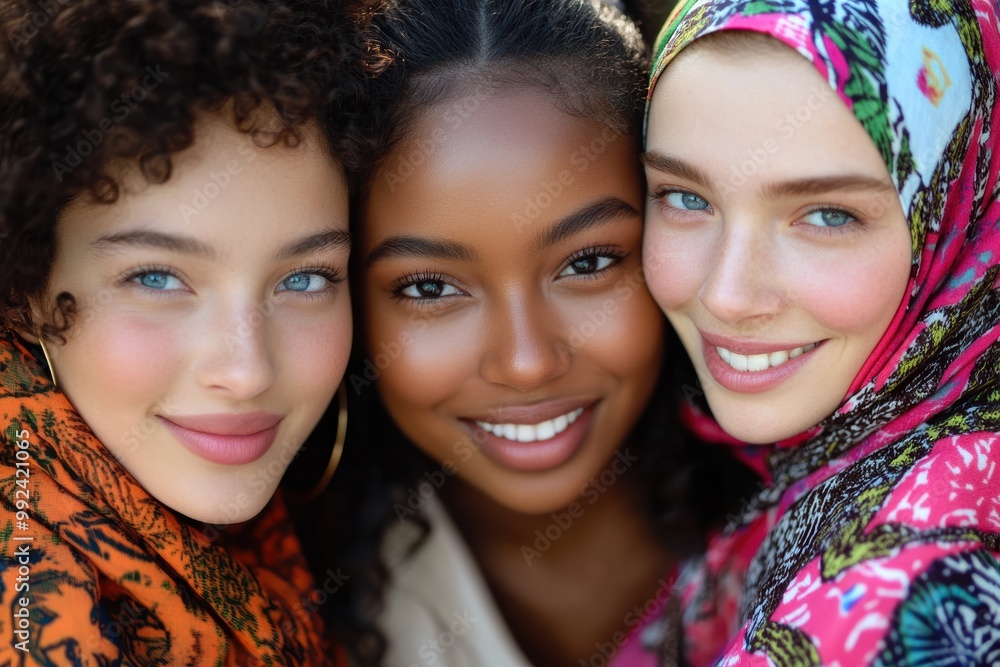 A group of diverse friends from different ethnic backgrounds, smiling and standing close together, showcases the beauty of unity and friendship across cultures on white background. A group of diverse friends from different ethnic backgrounds, smiling and standing close together, showcases the beauty of unity and friendship across cultures on white background.