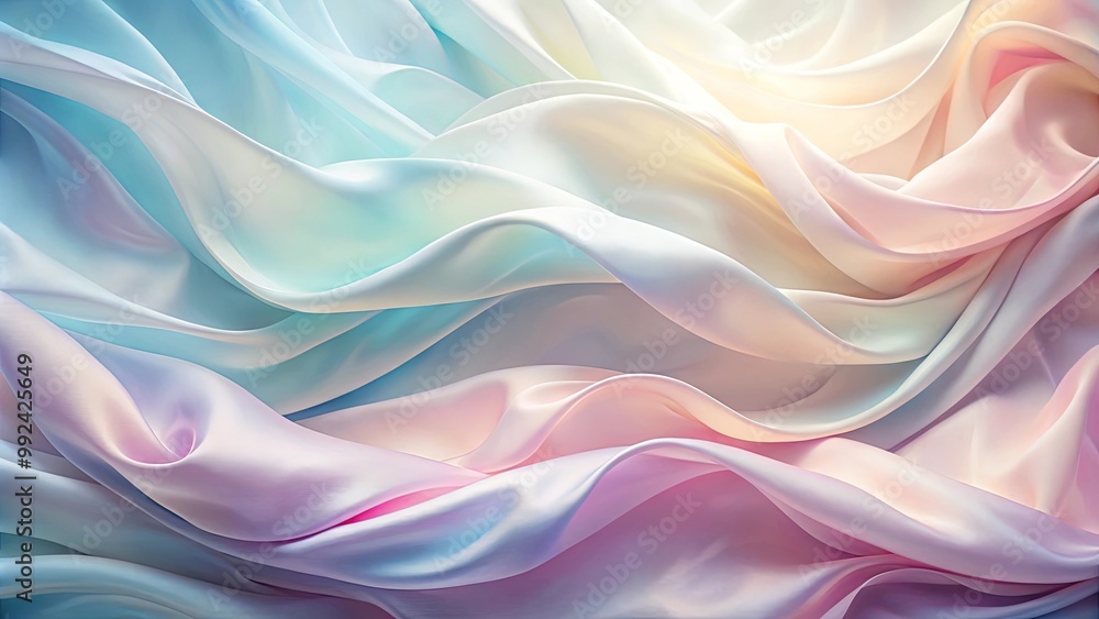 Abstract Draped Fabric in Pastel Tones, Soft and Flowing, Light and Airy, Delicate and Elegant Abstract Draped Fabric in Pastel Tones, Soft and Flowing, Light and Airy, Delicate and Elegant