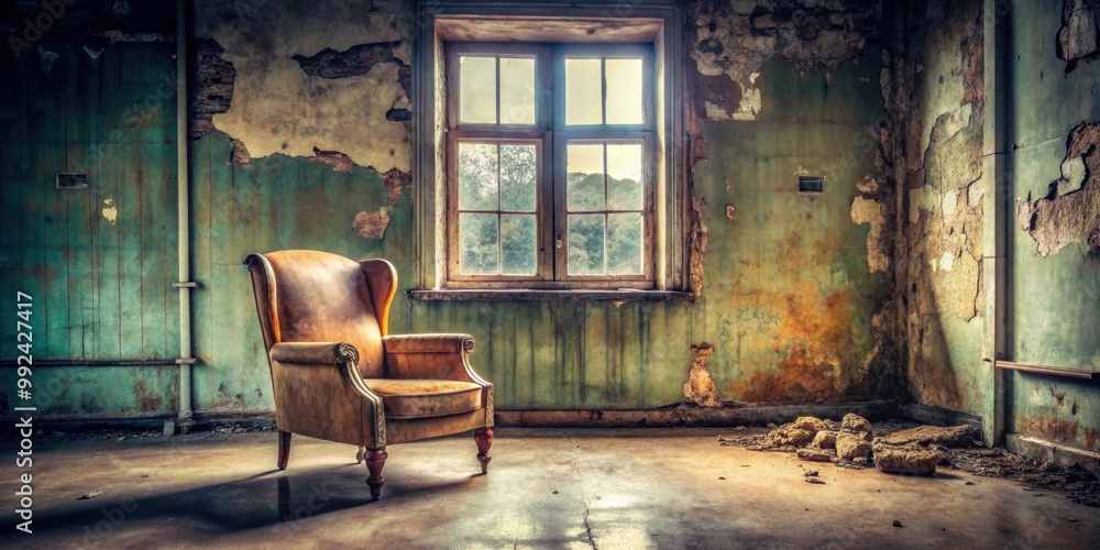 Retro chair sitting alone in an abandoned house, retro, chair, vintage, abandoned, interior, home, decay, furniture, old, empty Retro chair sitting alone in an abandoned house, retro, chair, vintage, abandoned, interior, home, decay, furniture, old, empty