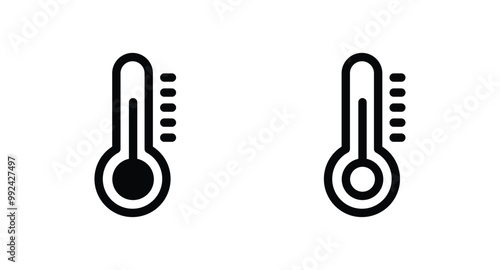 Thermometer icon vector for web