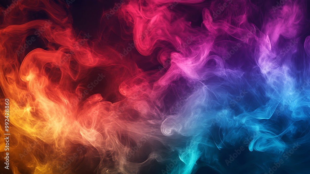 Fototapeta premium Abstract Colorful Smoke Swirls