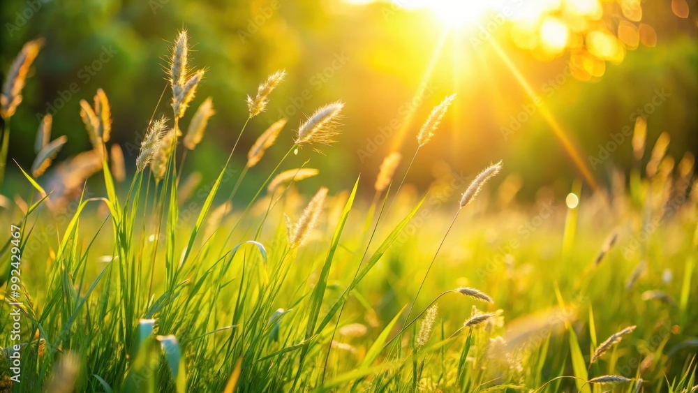 Summer grass illuminated by sunlight with selective focus , sunny, sunlight, green, nature, grass, summer, background Summer grass illuminated by sunlight with selective focus , sunny, sunlight, green, nature, grass, summer, background