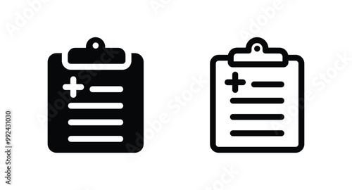 medical record icon vector for web