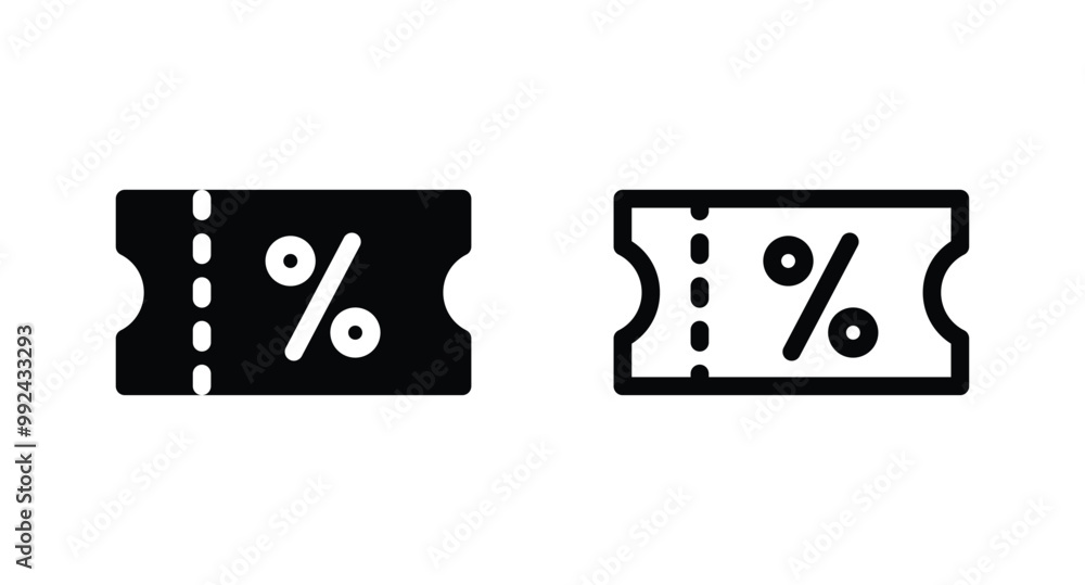 Coupon icon, discount sign vector Coupon icon, discount sign vector